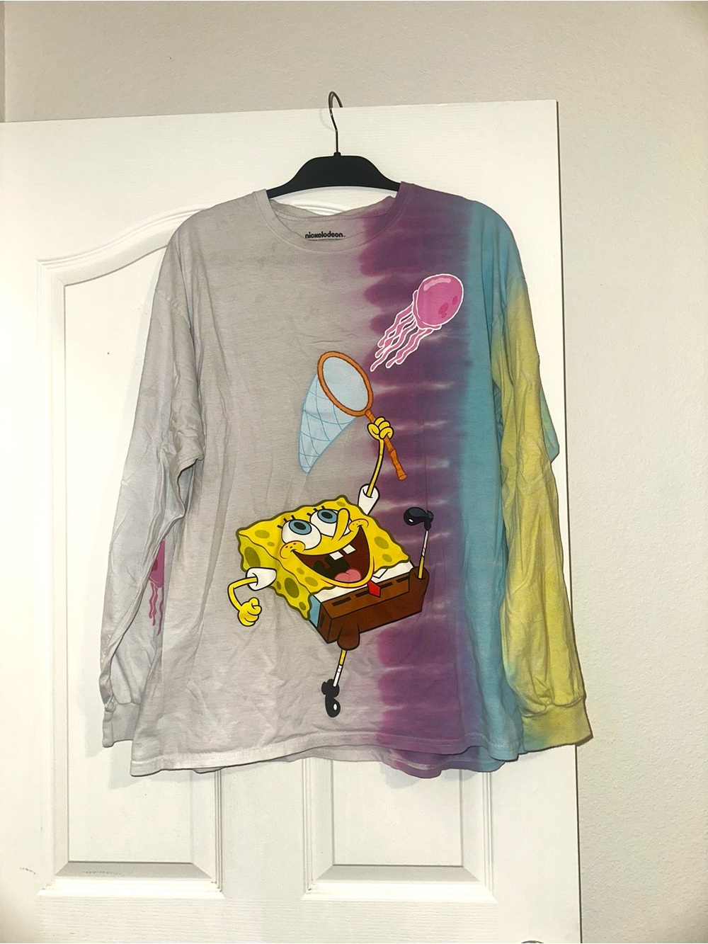 SpongeBob SquarePants Tie-Dye Long Sleeve Shirt - Multicolor